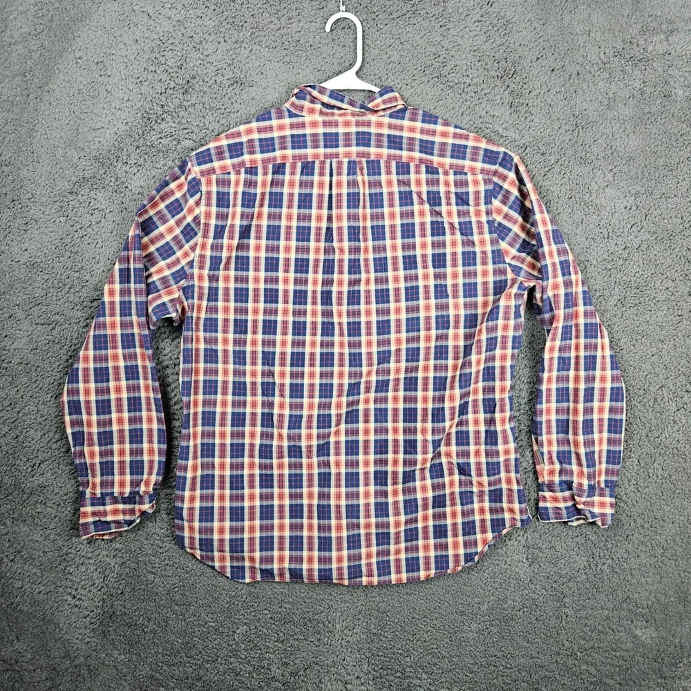 J. Crew Mens‎ XL Classic Button Up Shirt Organic Cotton Plaid Stretch